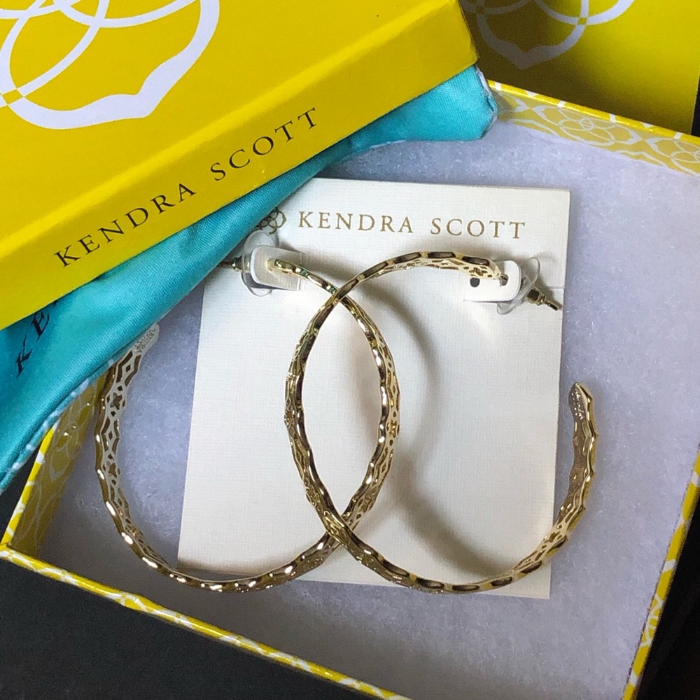 Kendra Scott Gold Percy Hoops